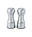 Trudeau Satin Stainless Steel Salt and Pepper Shakers - 4.5