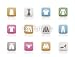 Wallmonkeys Peel and Stick Wall Decals - Clothing Icons - Vector Icon Set - Removable Graphic
