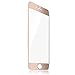 F-color™ Titanium Alloy Full Cover with Front Tempered Glass Screen Protector for iPhone 6,iPhone 6S,4.7 inch Maximum Screen Protection from Bumps Drops Scrapes 0.3mm 9H 2.5D HD, Gold