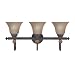 Westinghouse 64089 Symphony Hall Three-Light Upward Wall Sconce, Distressed Black with Speckled Bronze Globes