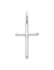 14K White Gold Classic Cross Charm Pendant