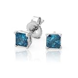 1/3 Carat tw Blue Diamond Stud Earrings