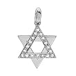 Platinum Star of David Pendant