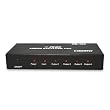 Mini portable 4 Port HDMI 1x4 Powered Splitter Ver 1.3 Full HD 1080P with HDCP Support, Deep Color, HD Audio