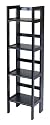 Winsome Wood Folding 4-Tier Shelf, Black