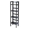 Winsome Wood Folding 4-Tier Shelf, Black