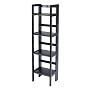 Winsome Wood Folding 4-Tier Shelf, Black