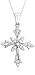 Jewelry : 10k Choice of White or Yellow Gold Diamond Cross Pendant (1/4 cttw, I-J Color, I3 Clarity)
