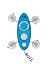 Zadro Shower Bug 2.0 AM/FM Radio In Blue