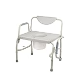 Oversized Heavy Duty Bariatric Drop Arm Bedside Commode Chair