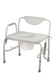 Oversized Heavy Duty Bariatric Drop Arm Bedside Commode Chair