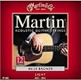 Martin M190 80/20 Bronze 12-String Acoustic Guitar Strings, Light