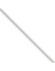 14k White Gold 18in .70mm Octagonal Snake Necklace Chain. Metal Wt- 1.62g