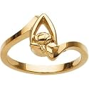10K Yellow Gold Memorial Tear Ring