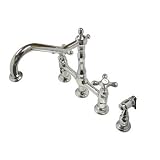 Heritage 8 Bridge Kitchen Faucet With Brass Sprayer