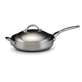 Bonjour Copper Clad 5 Quart Covered Saute Pan with Helper Handle by BonJour