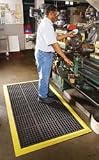 Wearwell 572.EdgingFNBRYL 24/Seven Edging Female Nitrile Rubber Mat, Yellow, 5/8-Inch by 3-Inch by 39-Inch