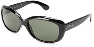 Ray-Ban Women's 4101 Jackie Ohh Sunglasses,Black Frame/G-15 XLT Lens,58 mm