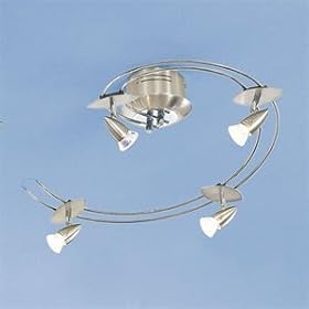 Eglo 87601A Drive, Nickel, 4-Light Track Light Fixture by Eglo
