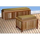 Tools & Hardware : Cedar Storage Bench-Outdoor Ready-With Cushion (Cedar w/ Natural Cushion) (Long - 18"h x 52"w x 19"d)