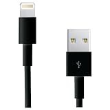 RCA AH750BR Lightning-To-USB Cable, 3 Feet - Retail Packaging - Black