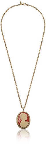 1928 Jewelry Vintage-Inspired Cameo Necklace, 28"