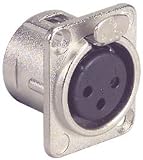 Neutrik NC3FD-L-1 XLR D Series Panel Mount Female Nickel