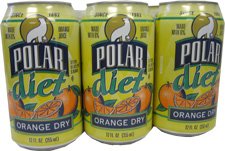 Polar Diet Orange Dry 4 6pk of 12oz by Polar