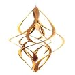 Double Helix Copper Wind Spinner 14"