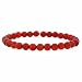 Genuine Carnelian Stone 6mm Bead Beaded Stretch Bracelet