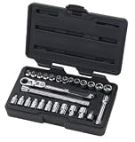 27 pc. 1/4 Dr. GearWrench SAE/Metric XL Pass-Thru Locking Flex Ratchet Set