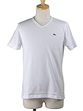 (ラコステ) LACOSTE TH632E/BASIC V-NECK TEE[日本製ベーシックVネックTシャツ/半袖]BLANC/5[XL]