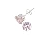 Sterling Silver 3mm Round CZ Fashion Birthstone Earring in 4 Prong Setting, October