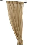 Park B. Smith Heather Voile Pinched Pleat 84-Inch Curtain Panel, Linen