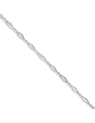 Genuine .925 Sterling Silver Diamond Bracelet 4.8 Grams . 100% Satisfaction Guaranteed.