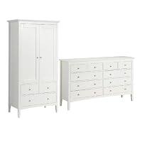 Hastings Double Wardrobe & 10-Drawer Chest Set