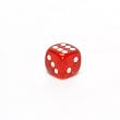 Translucent 12mm d6 Red w/White Pipped Dice