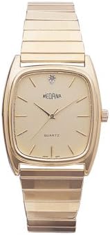Medana Men's Diamond Dial Series Gold Tone Expansion Band Watch # 790
