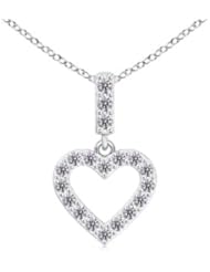 0.51 ct Round Diamond Open Heart Pendant
