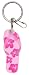 Pink Hibiscus Flip Flop Plastisol Key Chain