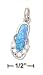 Sterling Silver Synthetic Blue Created Opal Flip Flop Charm - JewelryWeb