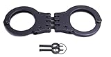 UPC 024718000077 product image for Uzi UZI-HC-H-B Nickel-Plated Hinged Double-Lock Handcuffs with Two Keys, Black | upcitemdb.com