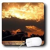 Edmond Hogge Jr Fish - Fly Fishing at Sunset - Mouse Pads