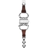Fossil ES1853 Stainless Steel Ladies Brown Leather Inlay Bracelet Watch