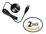 GlobalSat BU-353 Waterproof USB GPS Receiver Value Two Pack