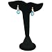 Black Velvet Leaf Earring Display Stand Showcase 5"