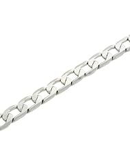 24.5inches, 622mm L x 8mm Wide 14 KT White Gold Filled Chain Necklace 35.5 G