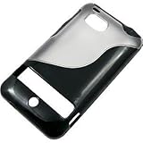 TPU Skin Cover for HTC Thunderbolt ADR6400, S-Shape Black