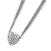 Genuine IceCarats Designer Jewelry Gift Sterling Silver Multi-Strand Heart Cz Necklace In 16.00 Inch