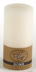 1.9"x4" Unscented Textured Pillar, Antique White